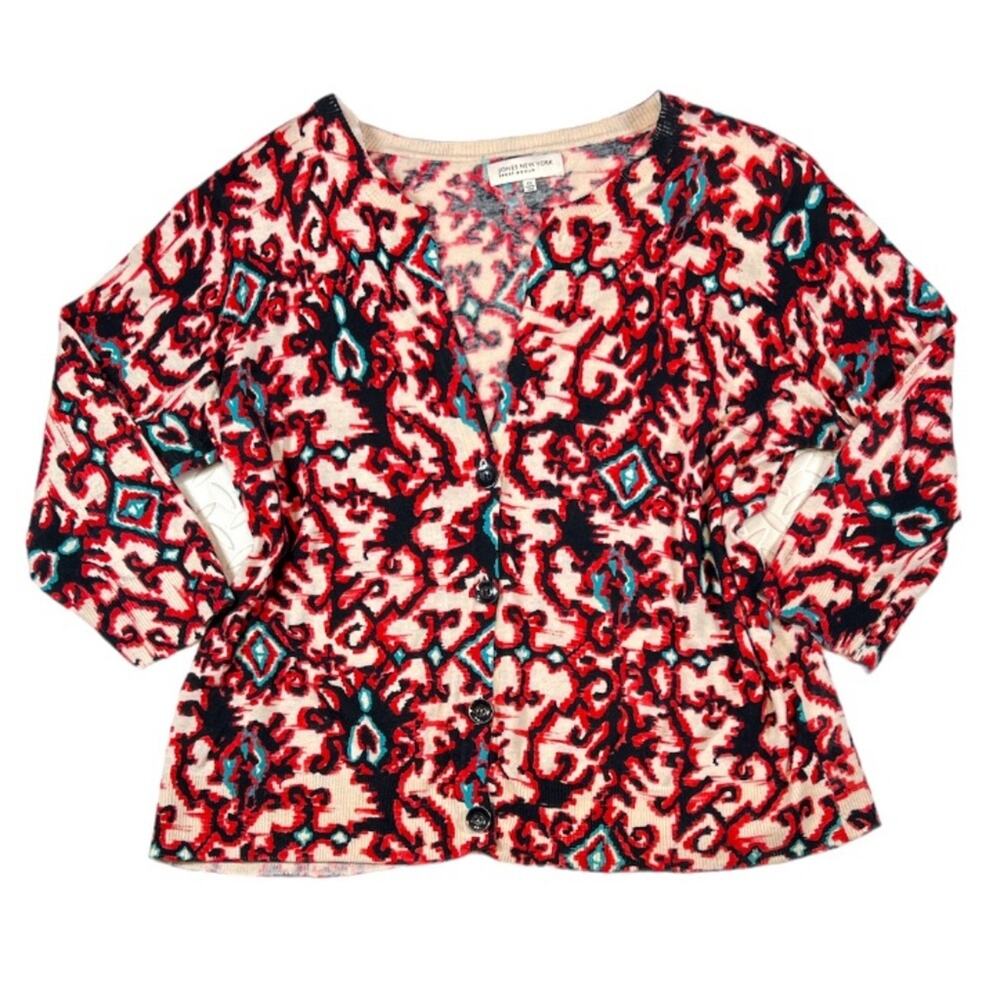 Jones New York Long Sleeve Red Top Cardigan | Size 2X